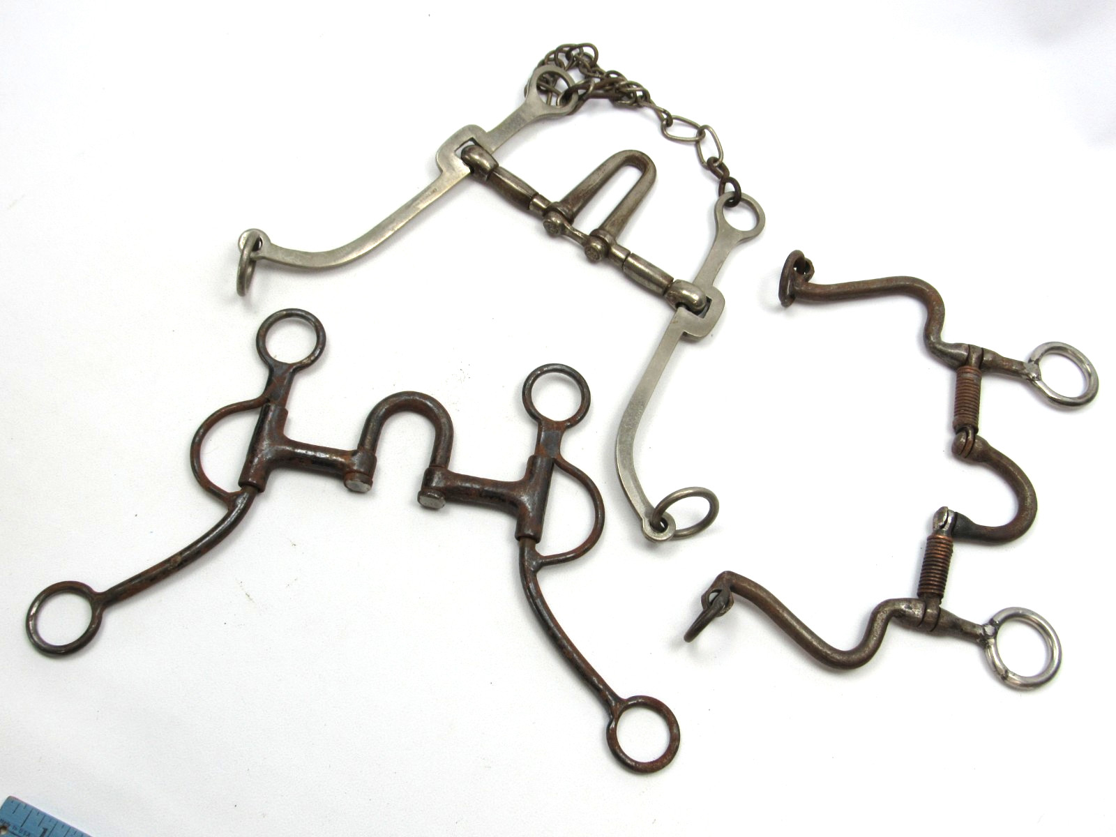 Vintage Horse Jointed Correction Mouth Bit Lot Copper