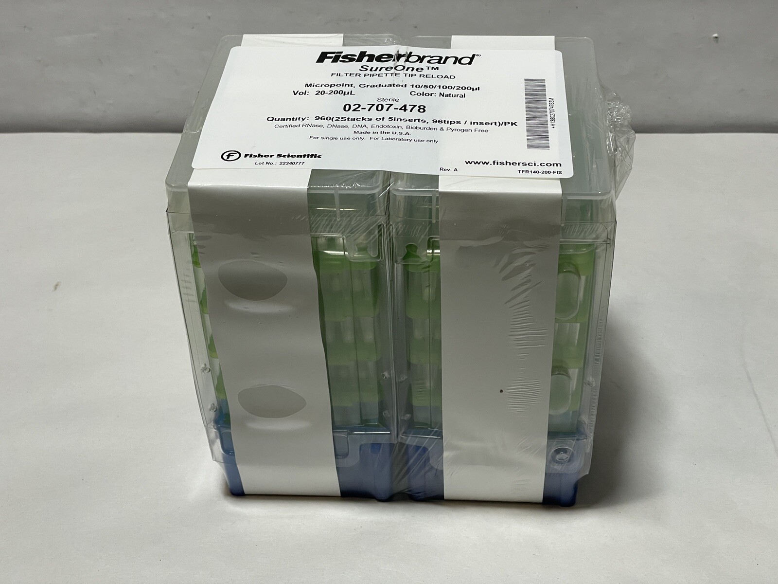 FISHERBRAND SureOne™ Filter Pipette Tip Reload 02-707-478 (Pack of 960)