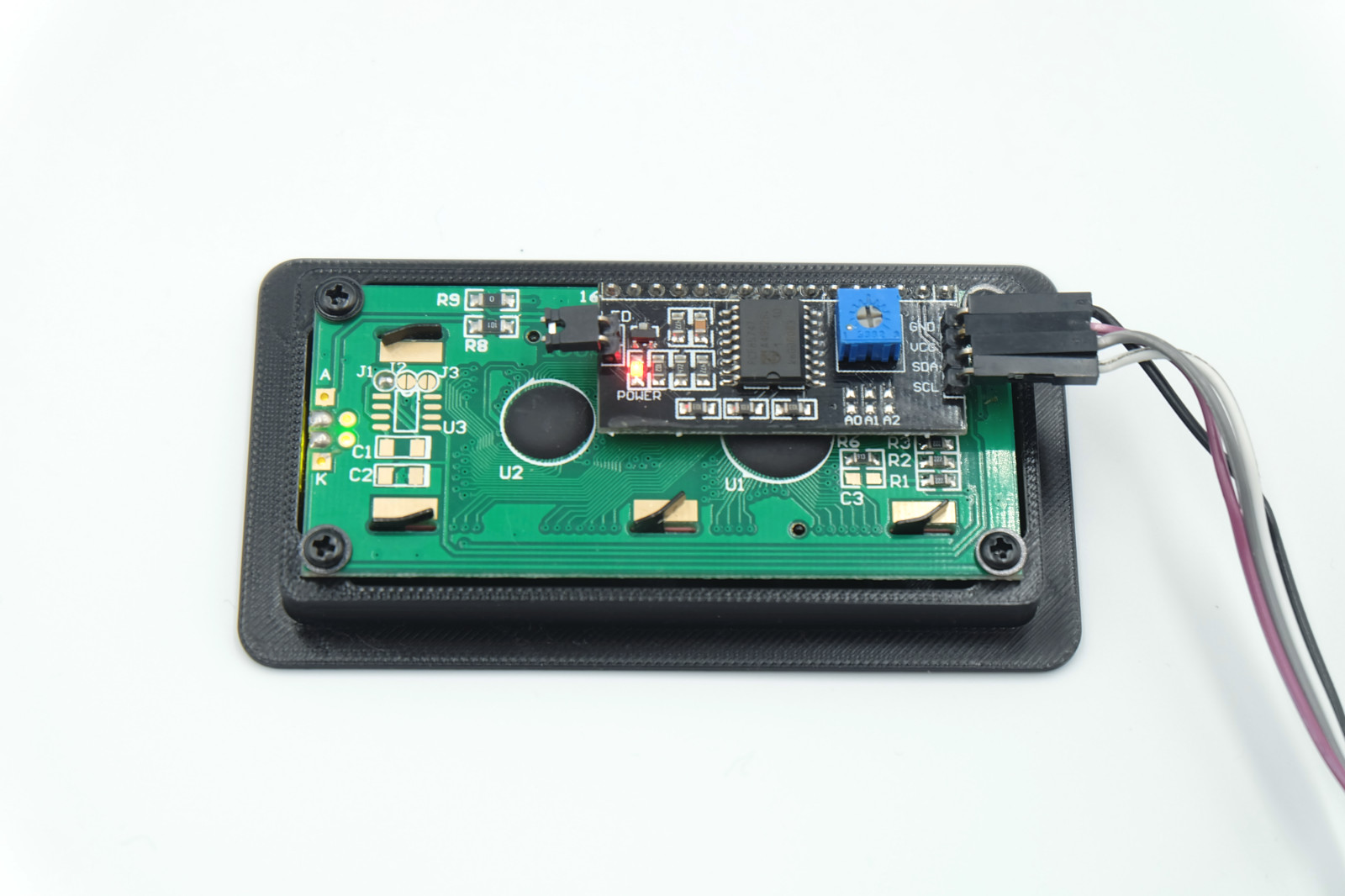 Frame bezel for LCD 1602