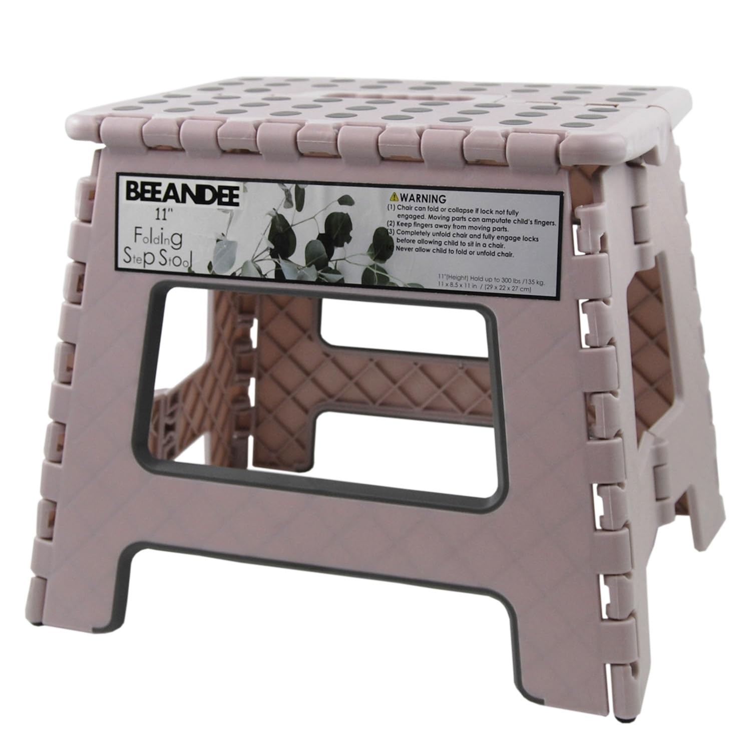 Foldable Step Stool Sturdy Safe Enough - Holds up to 300 Lb - 11 inch Footsto...