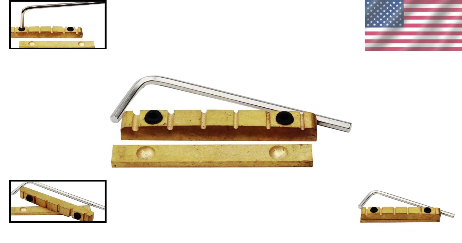 High-Quality 43mm Brass Guitar Nut, Compatible with 6-String Les Paul Models