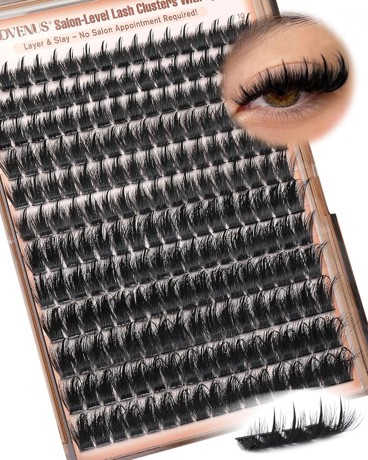 Goddvenus Manga Lash Clusters with Spikes Wispy Cluster Eyelash Extensions Fluff