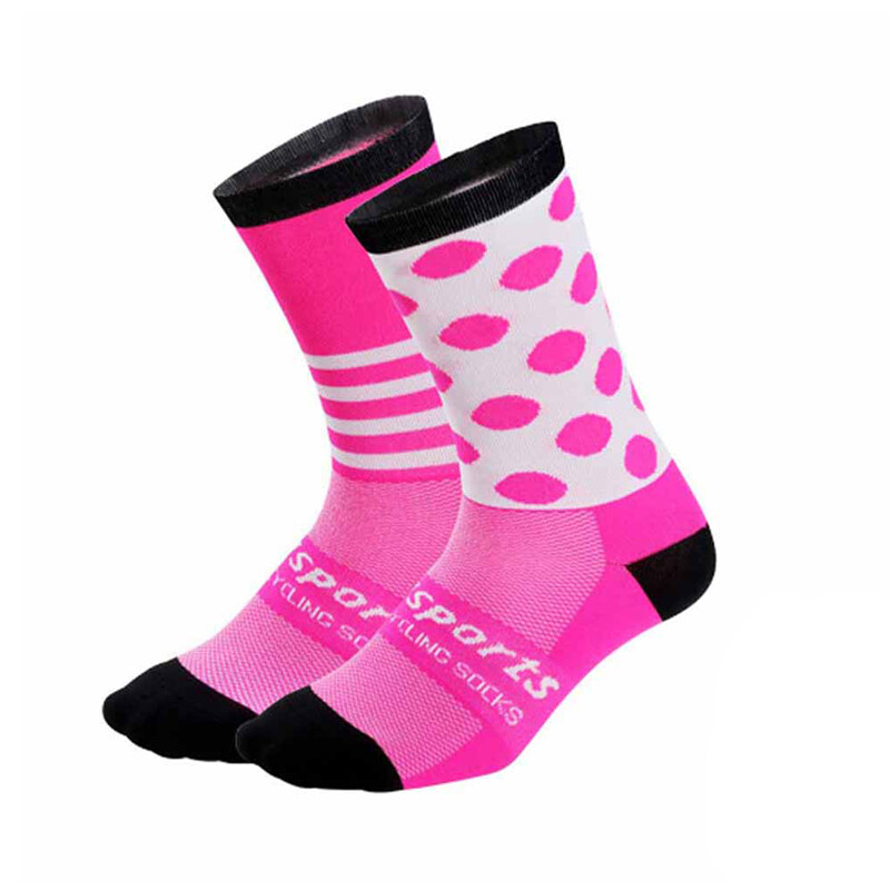 Road Cycling Riding Socks Bicycle Bike Sports Athletic Socks XC BMX MTB Pink