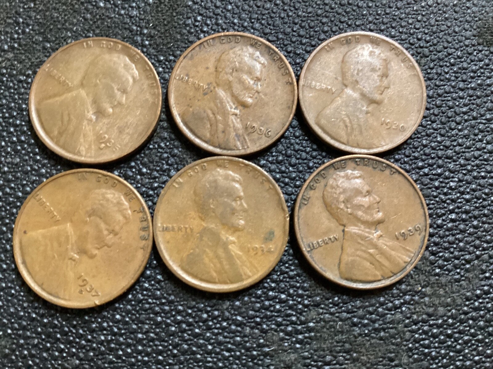 1930's Lincoln Wheat Cents (6-Coin Lot) FREE Shipping