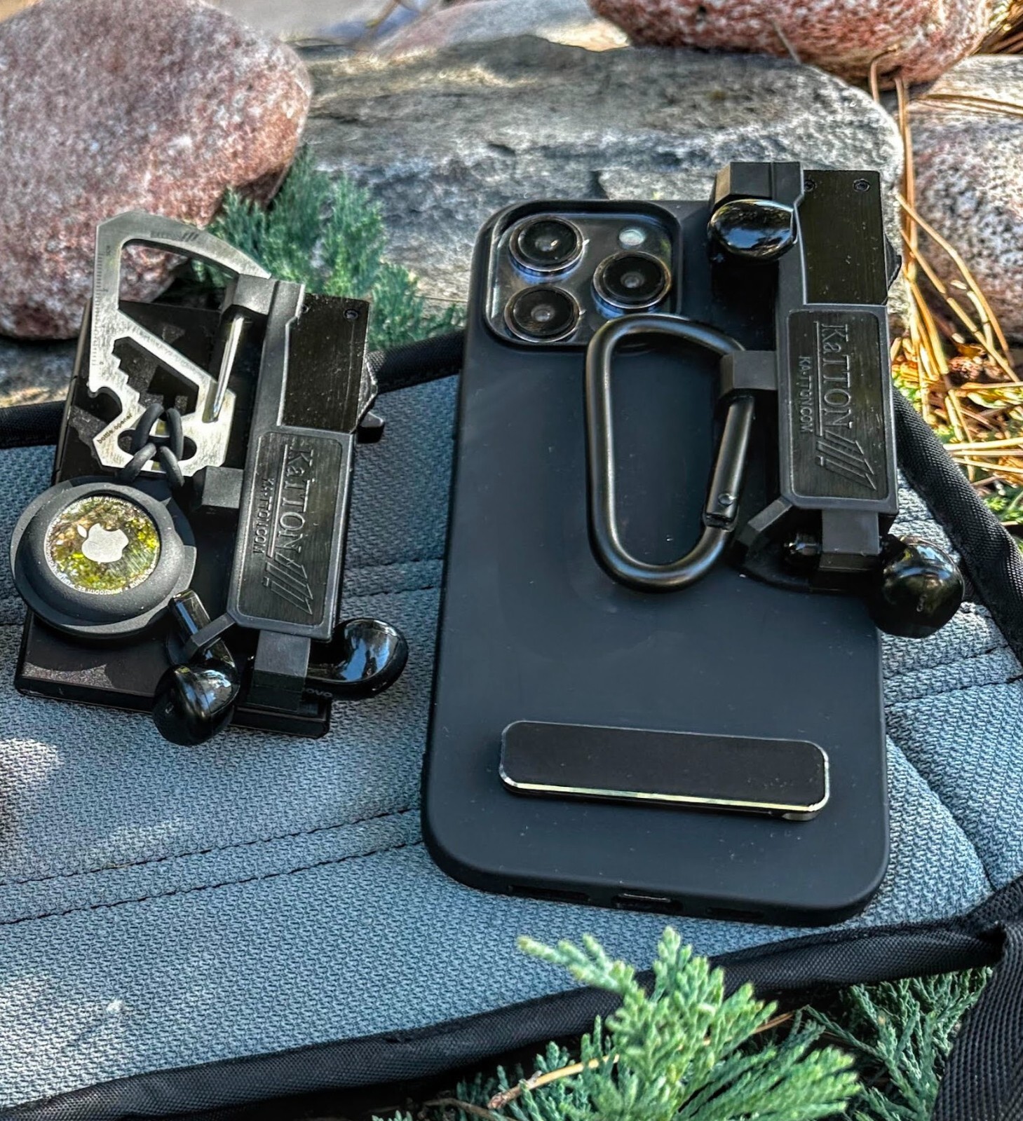 KaTTON Phone Case for iPhone 14 Includes Removable Multitool & Multi Carabiner