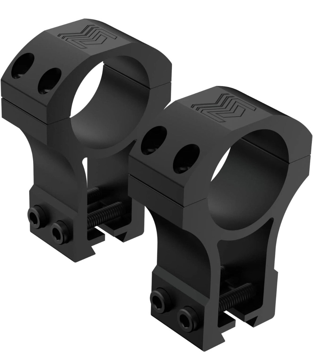 Monstrum Dovetail (11 mm / 3/8 inch) Scope Rings | 1 inch Diameter Black