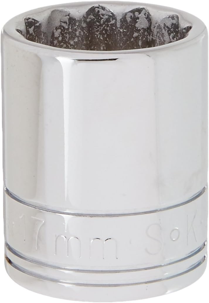 SK Tools USA 3/8" Drive, 17MM, 12 Point, Standard Chrome Socket | One Size