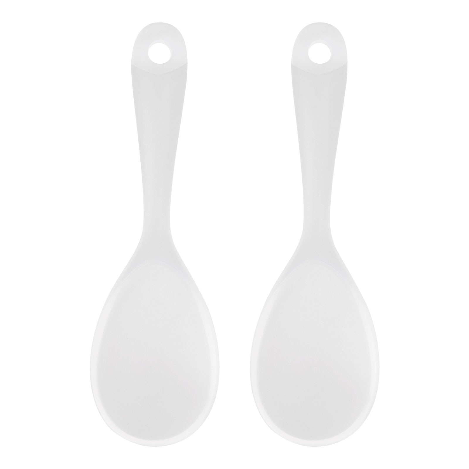 2pcs Silicone Rice Paddle Non-Stick Rice Spoon Rice Spatula Clear