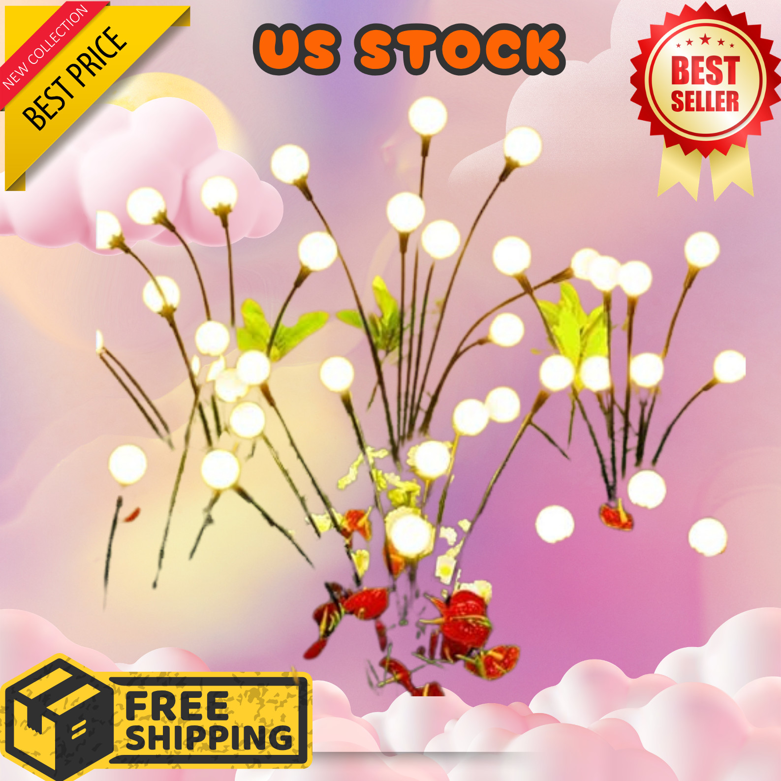 NEW Solar Garden Lights Outdoor Waterproof 8 Packs 64LED Garden Decor Gifts