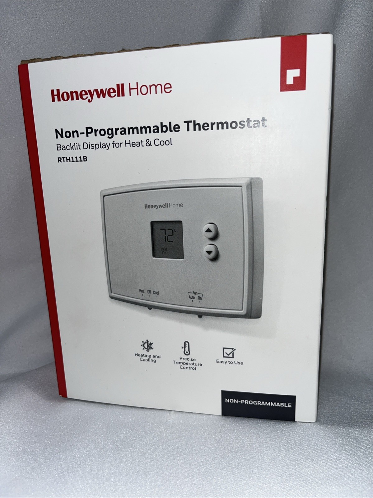 New-Honeywell Non-Programmable Thermostat Backlit Display Heat Cool-Easy To Use
