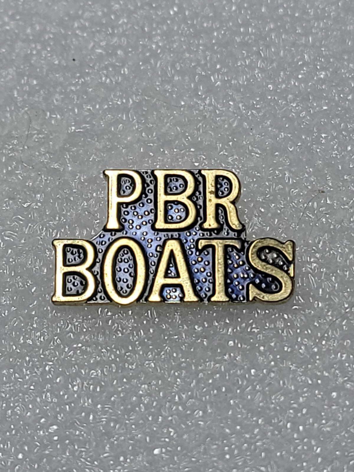 PBR Boats River Patrol Boat Military Police Hat or Lapel Pin Gold Toned Blue
