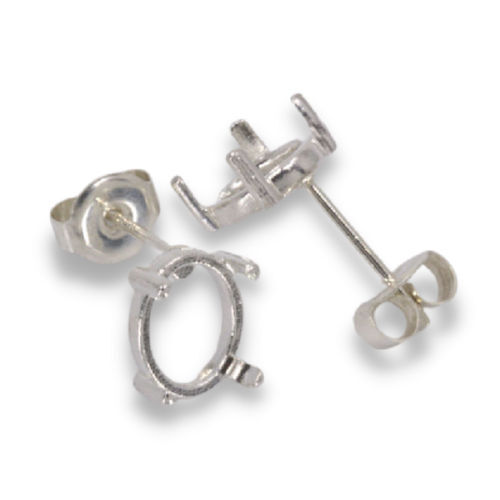 Oval Cabochon Earring Mountings