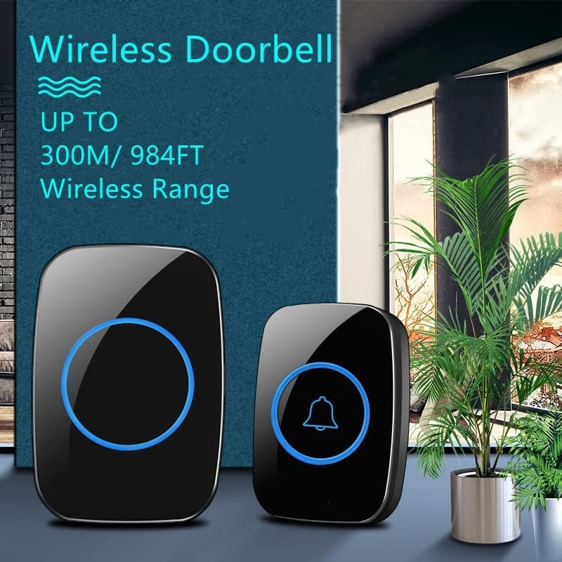 1000FT Wireless Doorbell Waterproof 1 Plugin Receiver Adjustable Volume 38 Chime