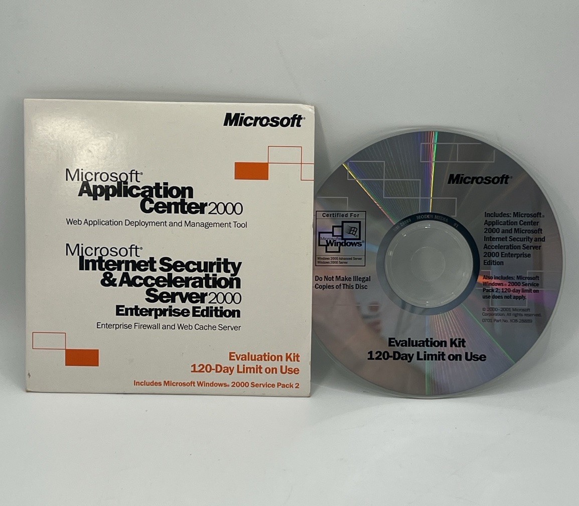 Microsoft Application Center 2000 ISA Server Enterprise Eval Kit CD