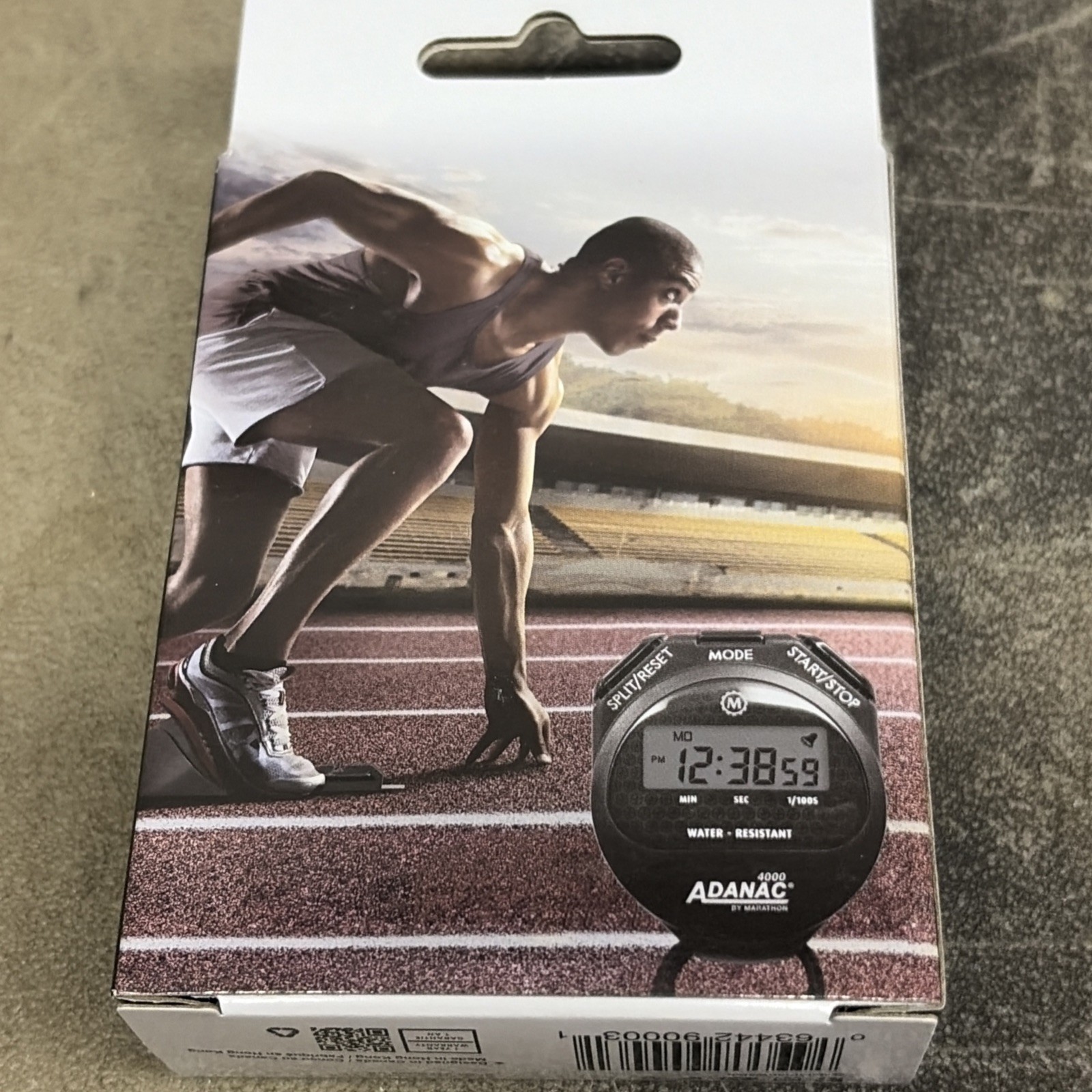 Adanac 4000 Digital Stopwatch By Marathon Water-Resistant With Split/Reset Start