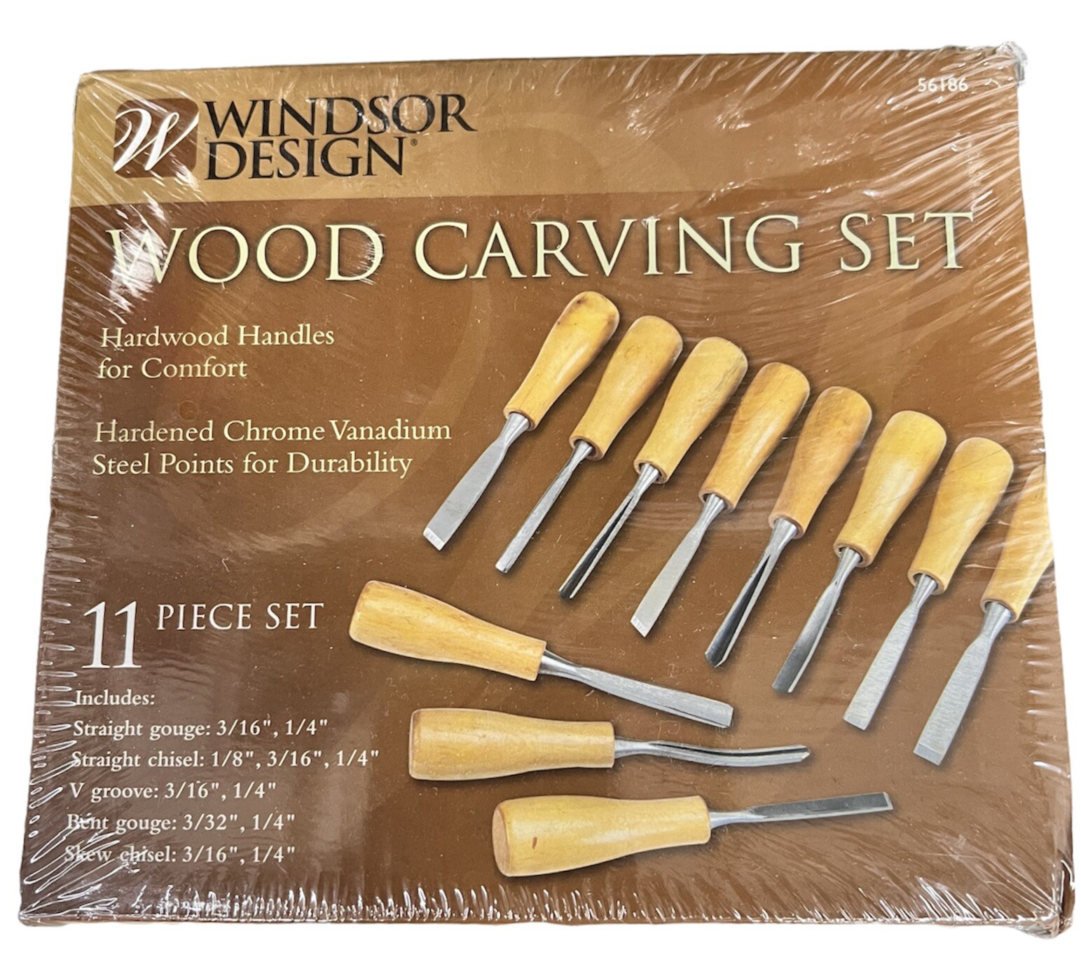 Windsor Design Wood Carving 11 Piece Set NEW SEALED
