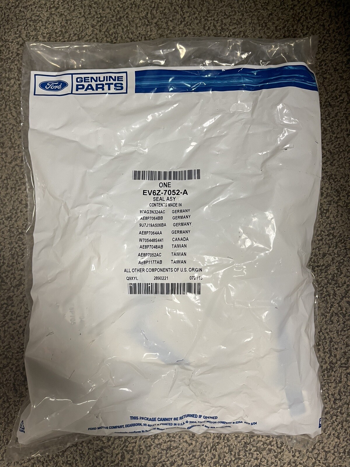 Genuine Ford Oil Seal Assembly - PN EV6Z-7052-A Brand NEW sealed in OEM package