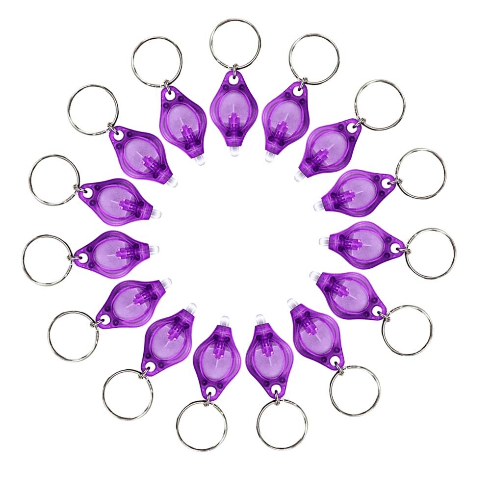 50-100PCS LED Keychain Flashlight 395nm UV Light Keychain Black light UV Lights