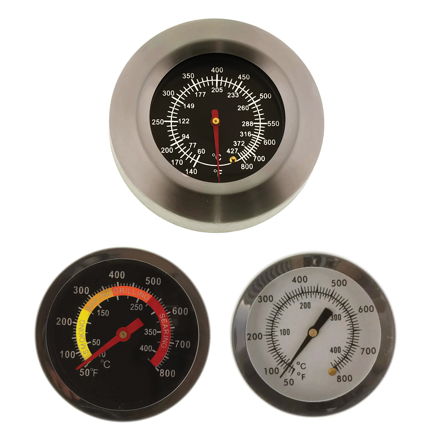 BBQ Pit Smoker Grill Stainless Steel Thermometer Gauge Temp Barbecue Cook,US sel