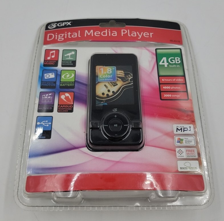 GPX ML651 Black ( 4 GB ) Digital Media Player  - 1.8 Inch Color Display SEALED!!