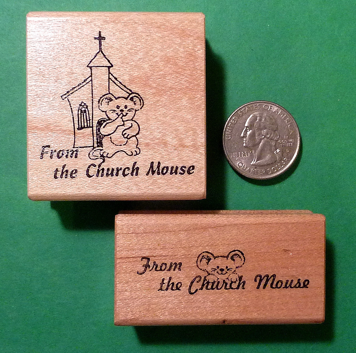 From the Church Mouse, Rubber Stamp Set of Two
