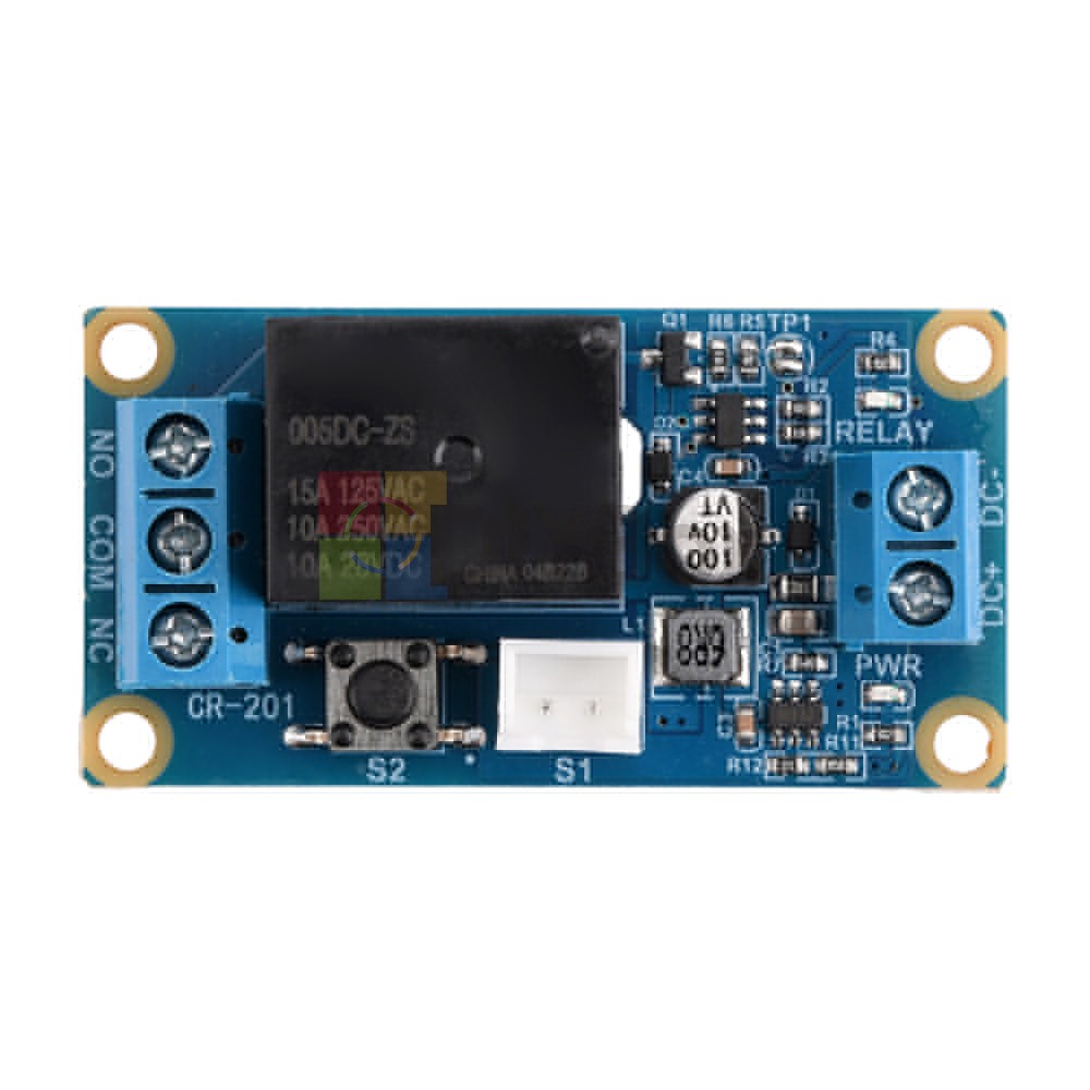 DC 5-28V Wide Voltage 1-Channel Single Button Bistable Self-Locking Relay Module