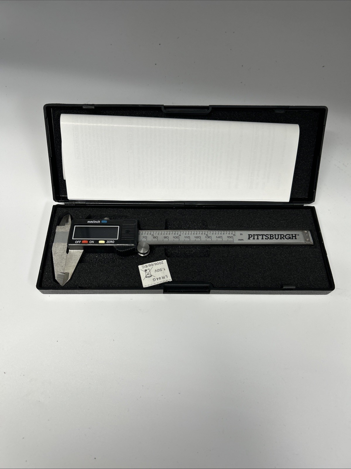 Pittsburgh  Digital Caliper, 6" with SAE and Metric Fractional Readings