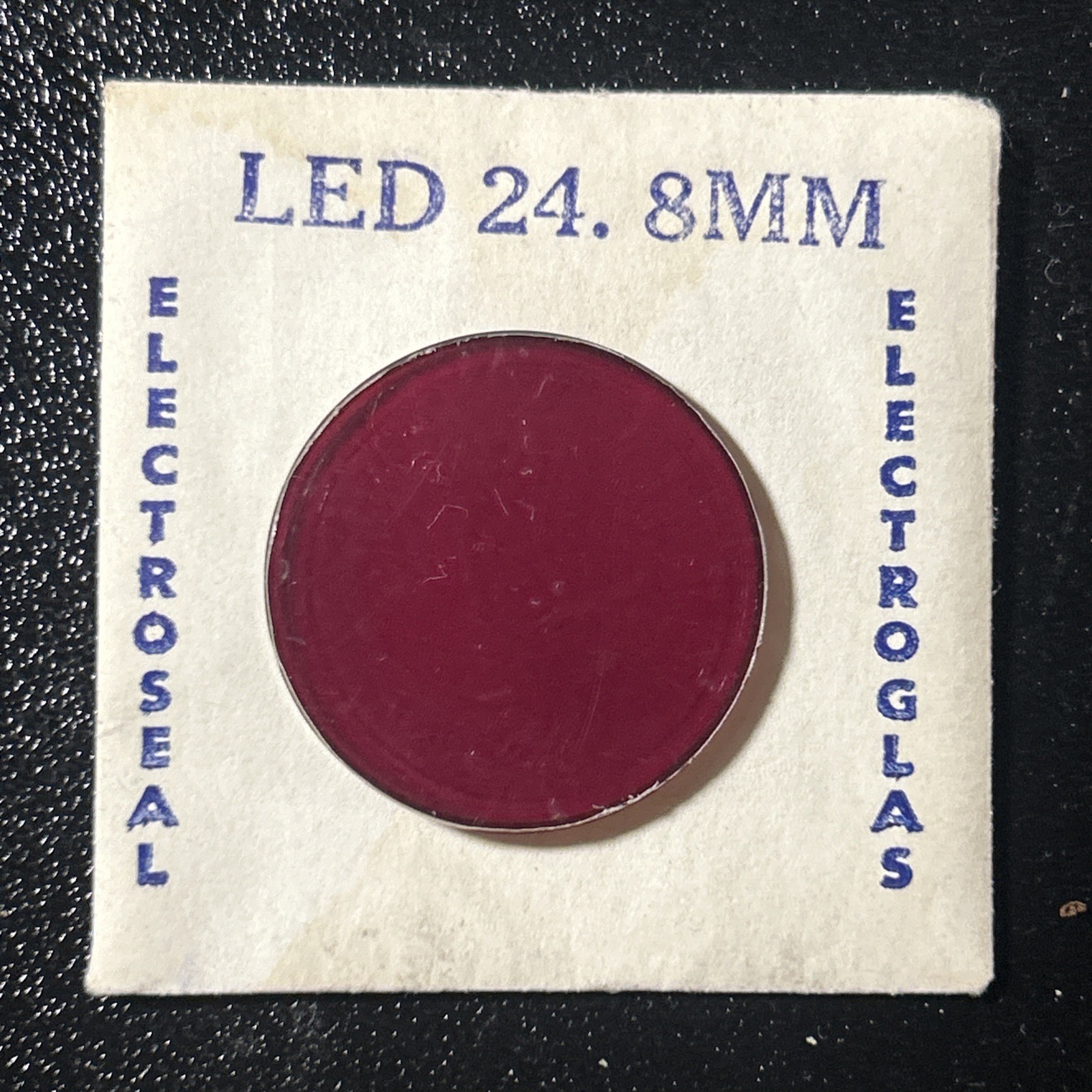 Vintage Glasflex Corp. Electroglas Electroseal LED 24.8MM Red Watch Crystal NOS