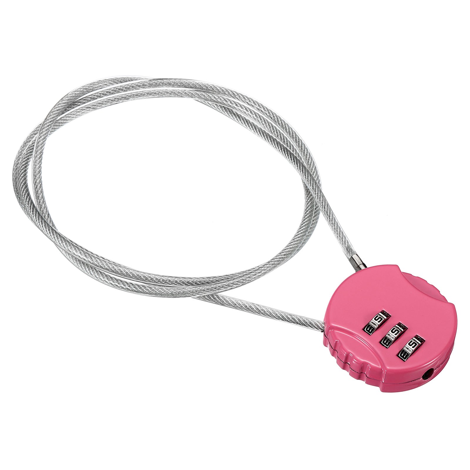 Small Combination Lock 31.4 Inch, 1 Pack 3 Digit Padlock for Gym Locker, Pink