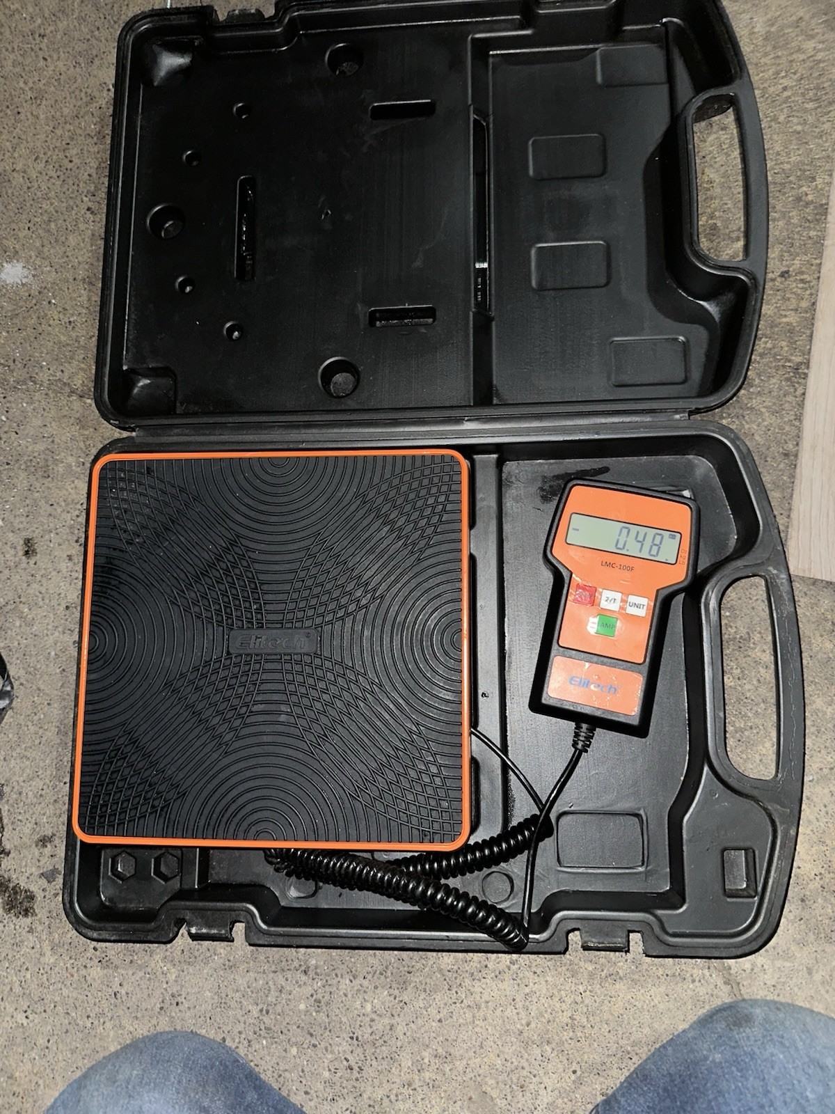 Elitech lmc-100f electronic digital refrigerant charging scale 220lb
