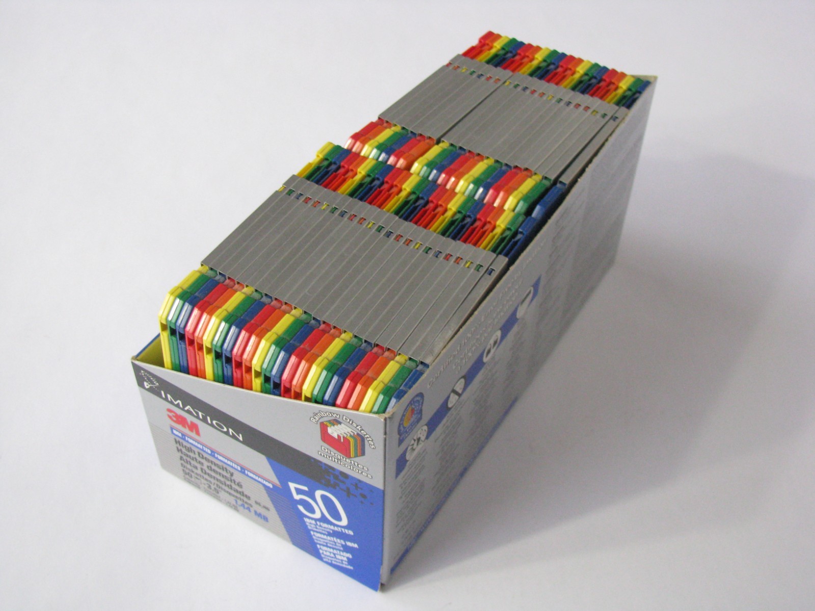 42pc Lot Set Count Pack 3M Imation IBM Formatted 3.5" Floppy Diskettes Rainbow