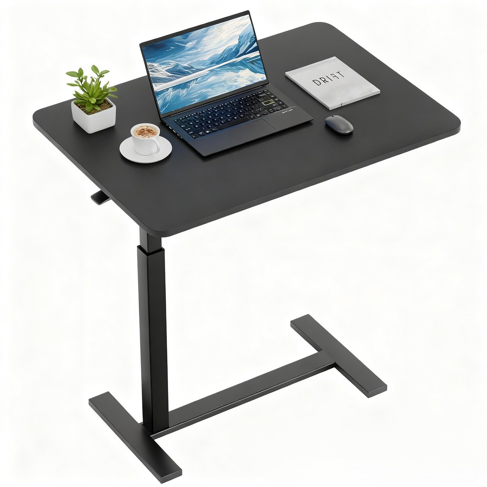 Simple Deluxe Black Non-Tiltable Overbed Table