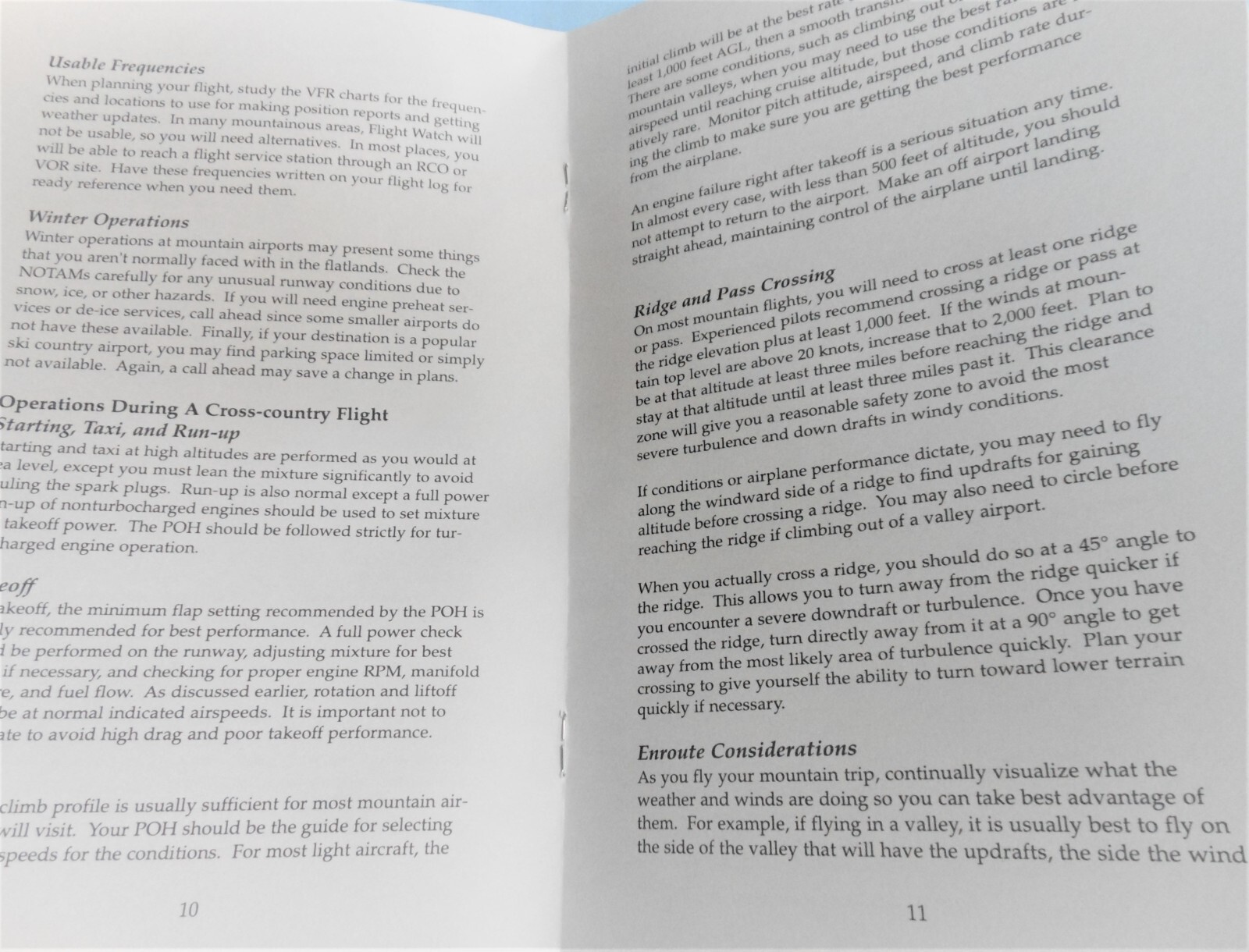 Tips on Mountain Flying Air Density Wave '99 Booklet FAA Aviation Safety Program