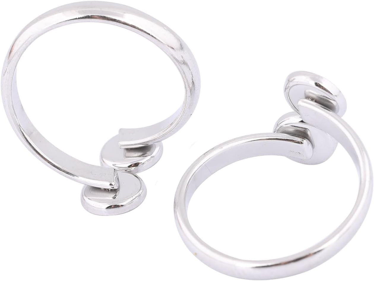 20Pcs Stainless Steel Adjustable 6Mm Double Bezel Cabochon Ring Base Setting Bla