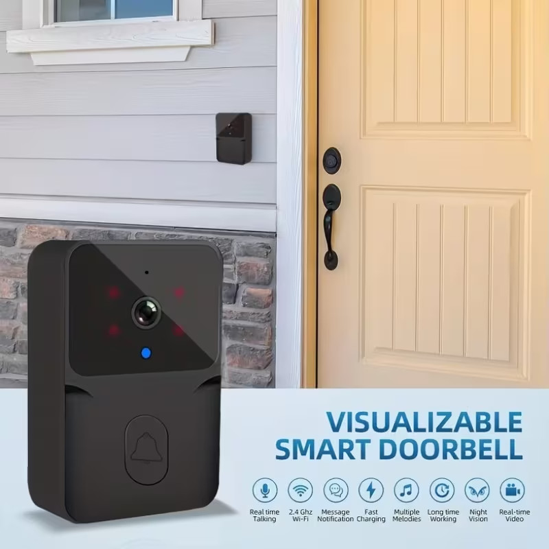 Wireless WiFi Video Doorbell Smart Phone Door Ring Intercom Security Camera Bell