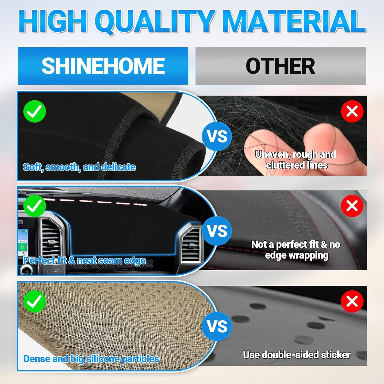 For 2024 2025 2026 Chevy Trax Car Dashboard Non-slip Dash Mat UV Rays Protector