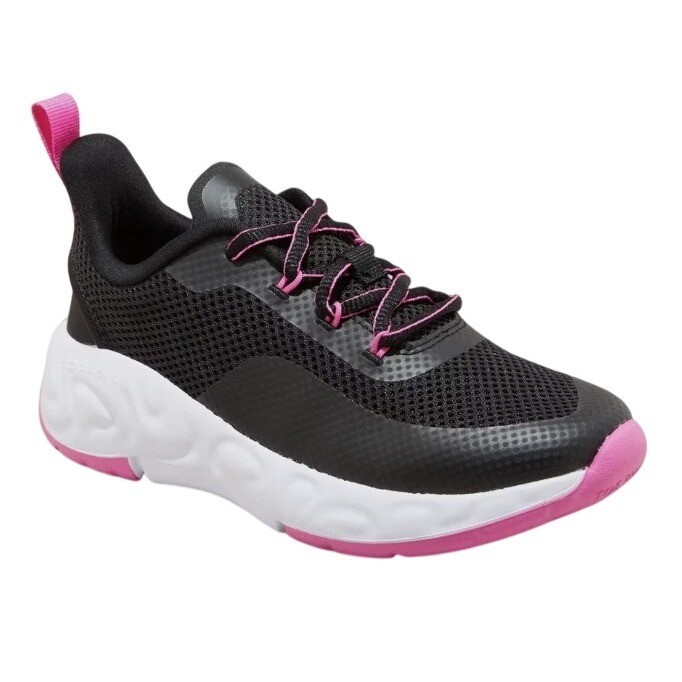 All in Motion Camren Kids Sneakers Black Pink Athletic Shoes Size 13 NEW