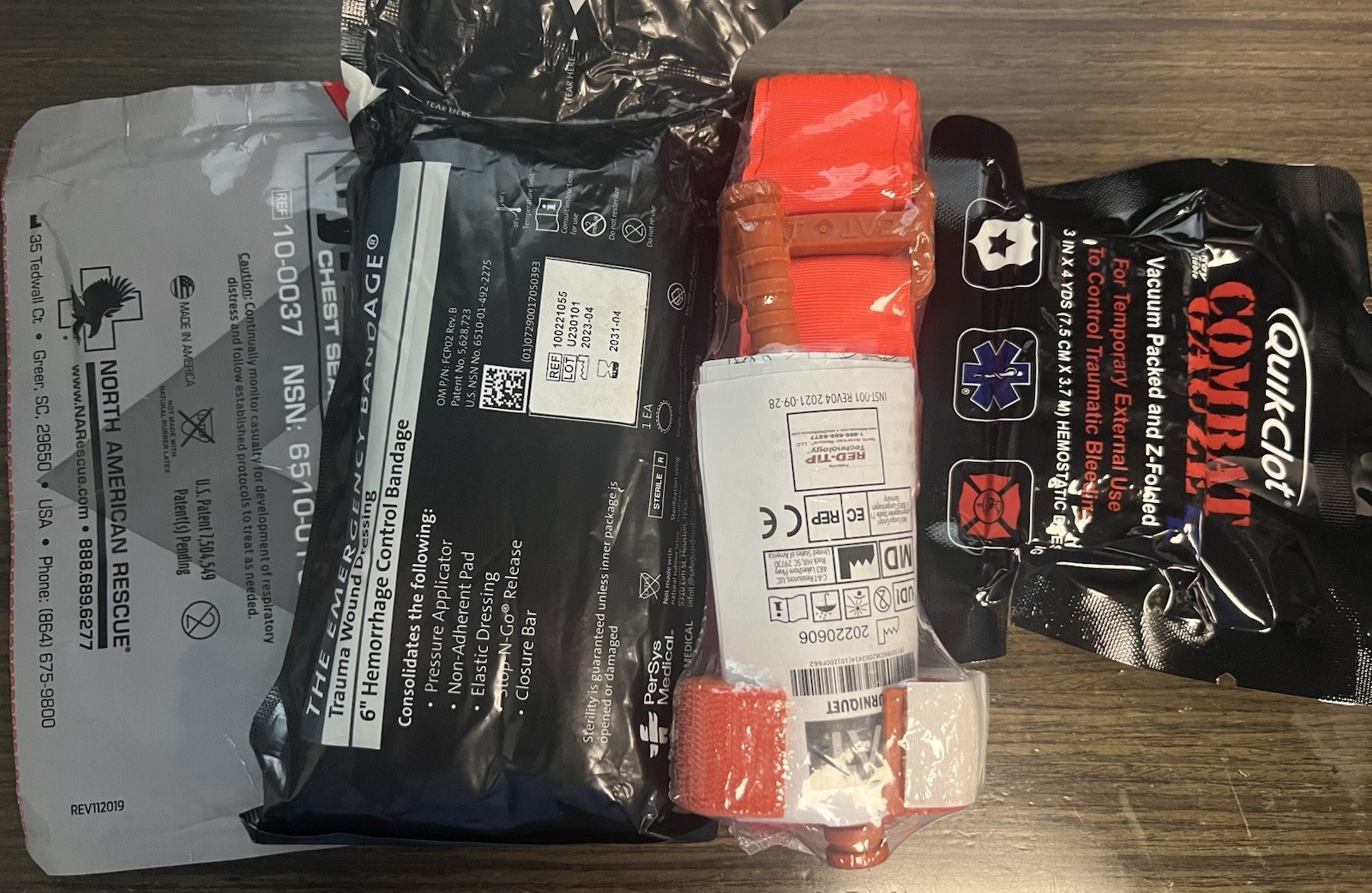 EDC Ifak Kit - Tourniquet, Combat Gauze, Israeli Bandage, And Chest Seal