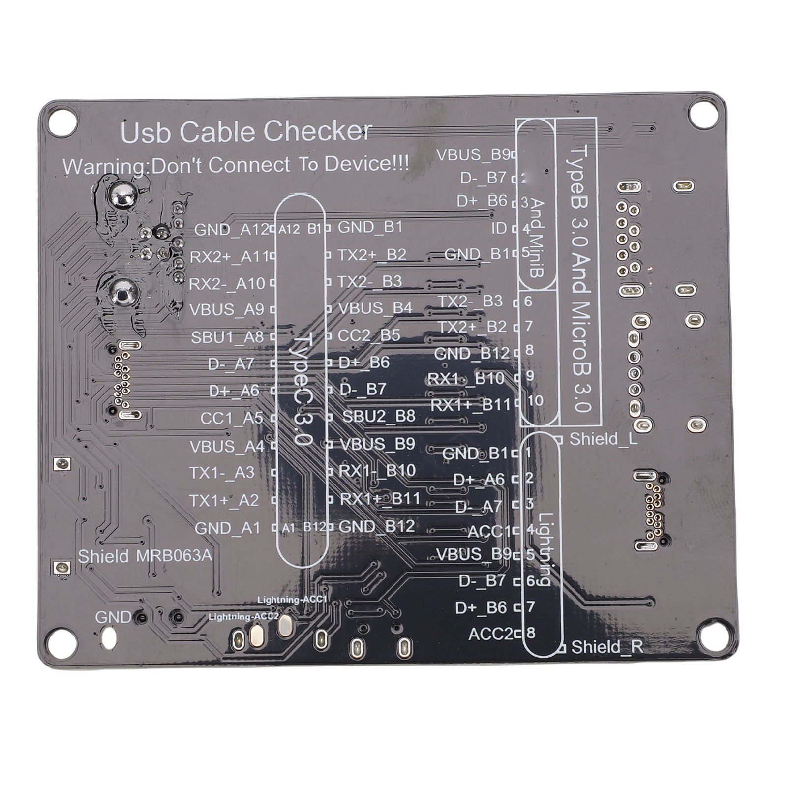 USB Cable Tester with LED Indicator Data Line Detection Board USB Cable Checker