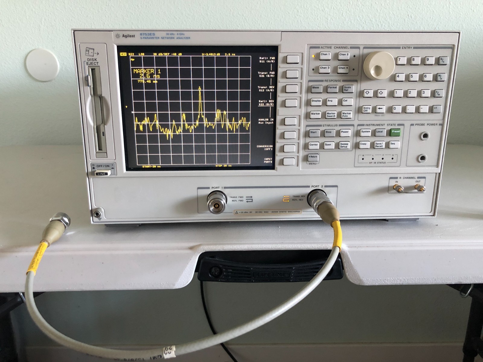 HP/Agilent 8753ES 30kHz-6GHz Network Analyzer S-Parameter Option:006/010