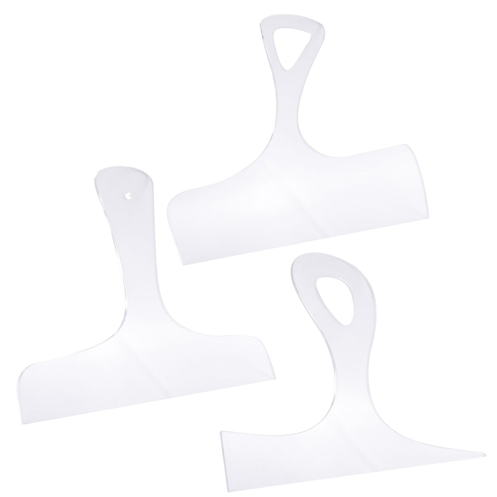 3 PCS Clear Acrylic Angled Router Templates Cutting Board Handle 3 Styles