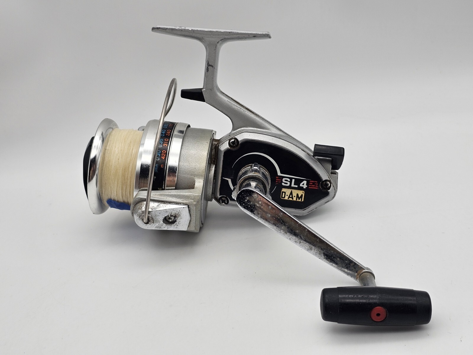 Vintage D.A.M SL4 Deep Sea Fishing Reel Spool Silver Japan
