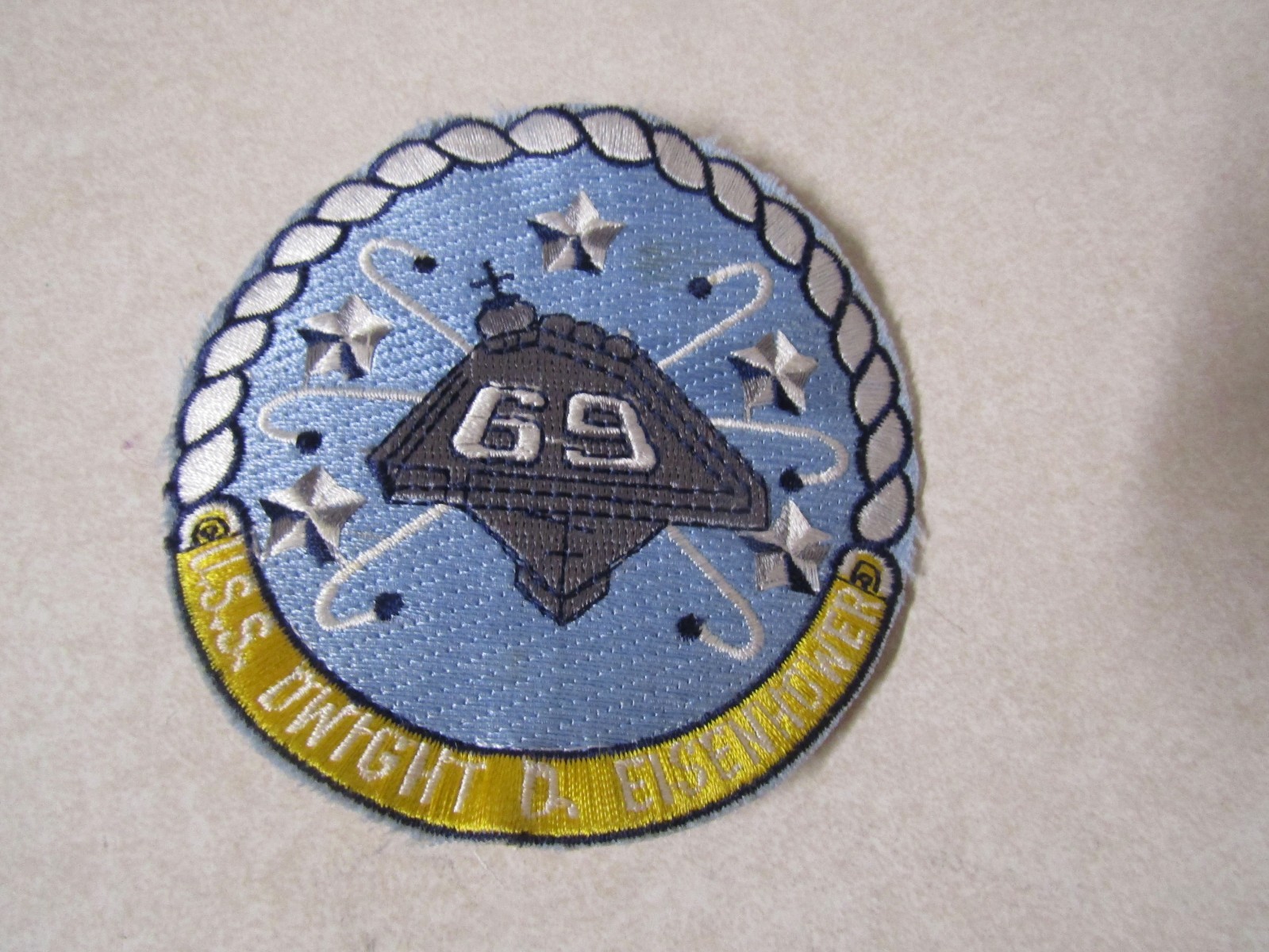 MILITARY PATCH US NAVY USS DWIGHT D. EISENHOWER