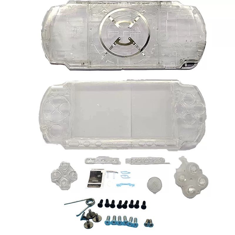 Full Replacement Housing Shell Cover Case Screen Lens Buttons for PSP 3000 Clear