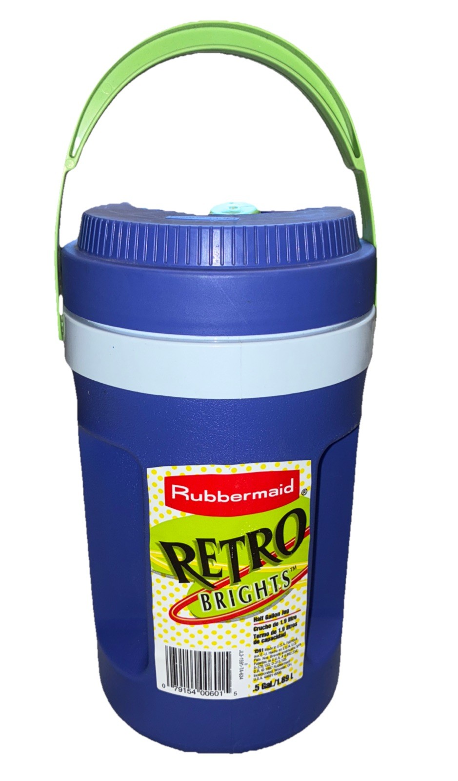 Vtg 97 Rubbermaid Twist & Pour 1/2 Gallon  Jug Retro Brights The Reserve Casino