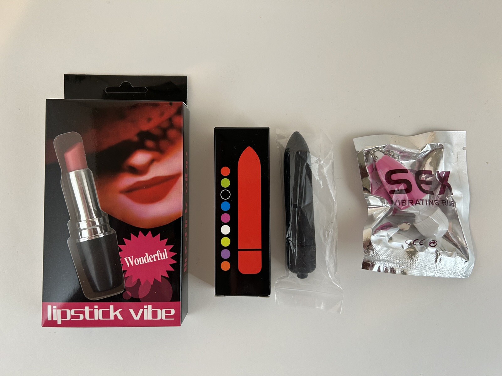 3 piece Lot  lipstick mini bullet key chain vibrators