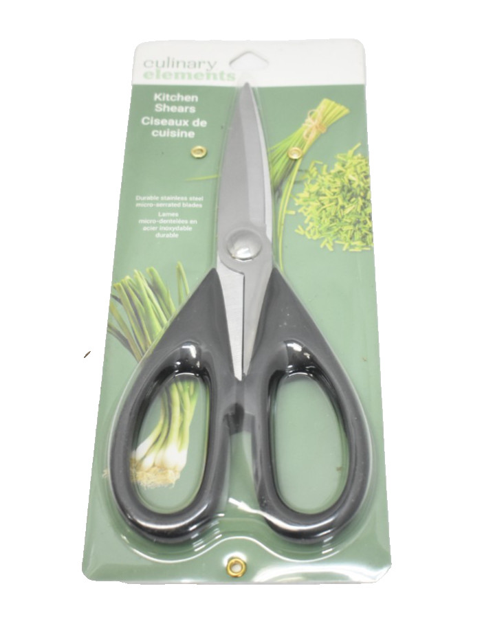 Culinary Elements Kitchen Shears 8.5" Micro Serrated Multi Purpose Scissors