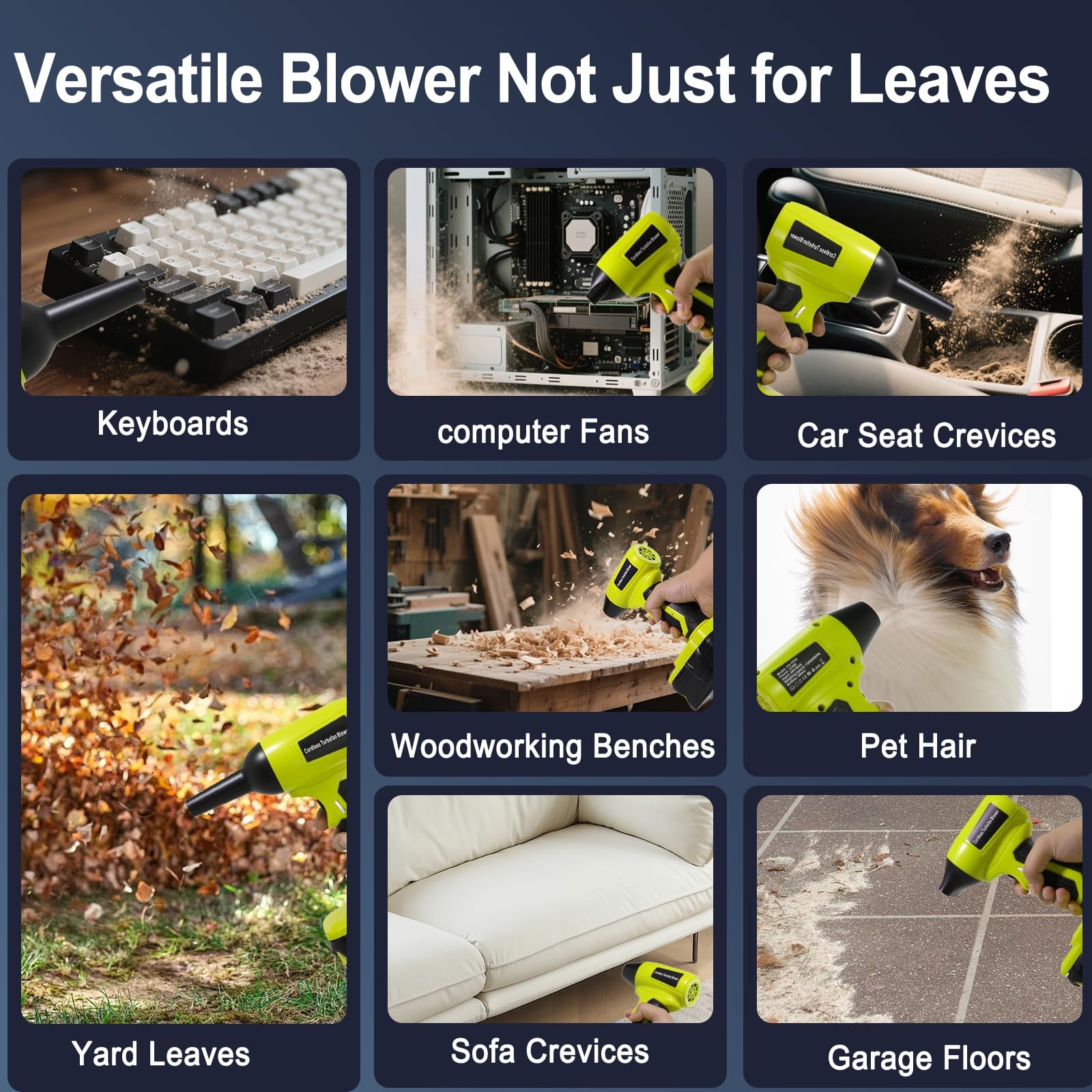 2026 Brushless Leaf Blower Cordless for Ryobi 18V Battery, Lightweight Electr...