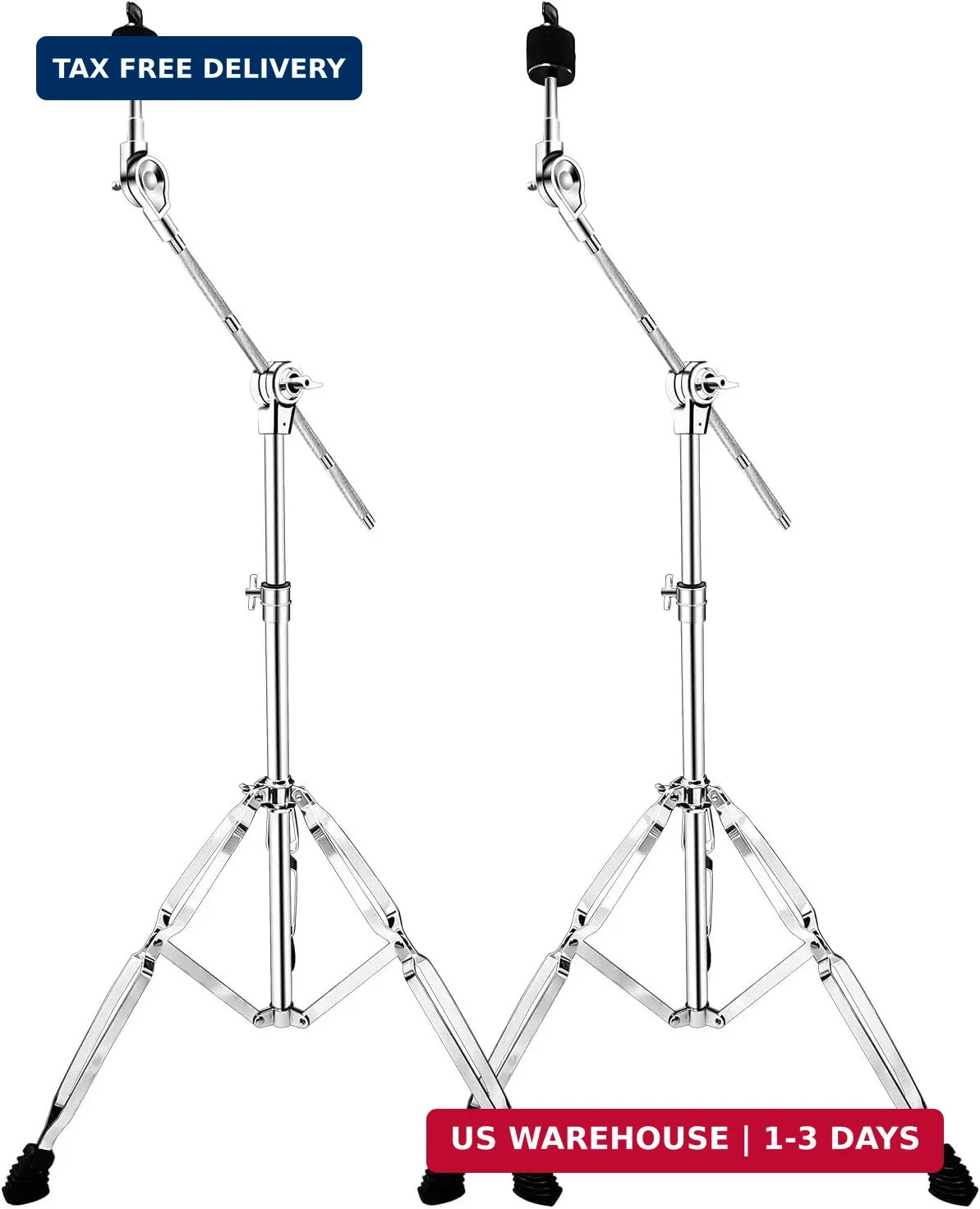 Cymbal Stand 2Pack Adjustable Cymbal Boom Stand 28"-47.2" for Drum Hardware Cymb