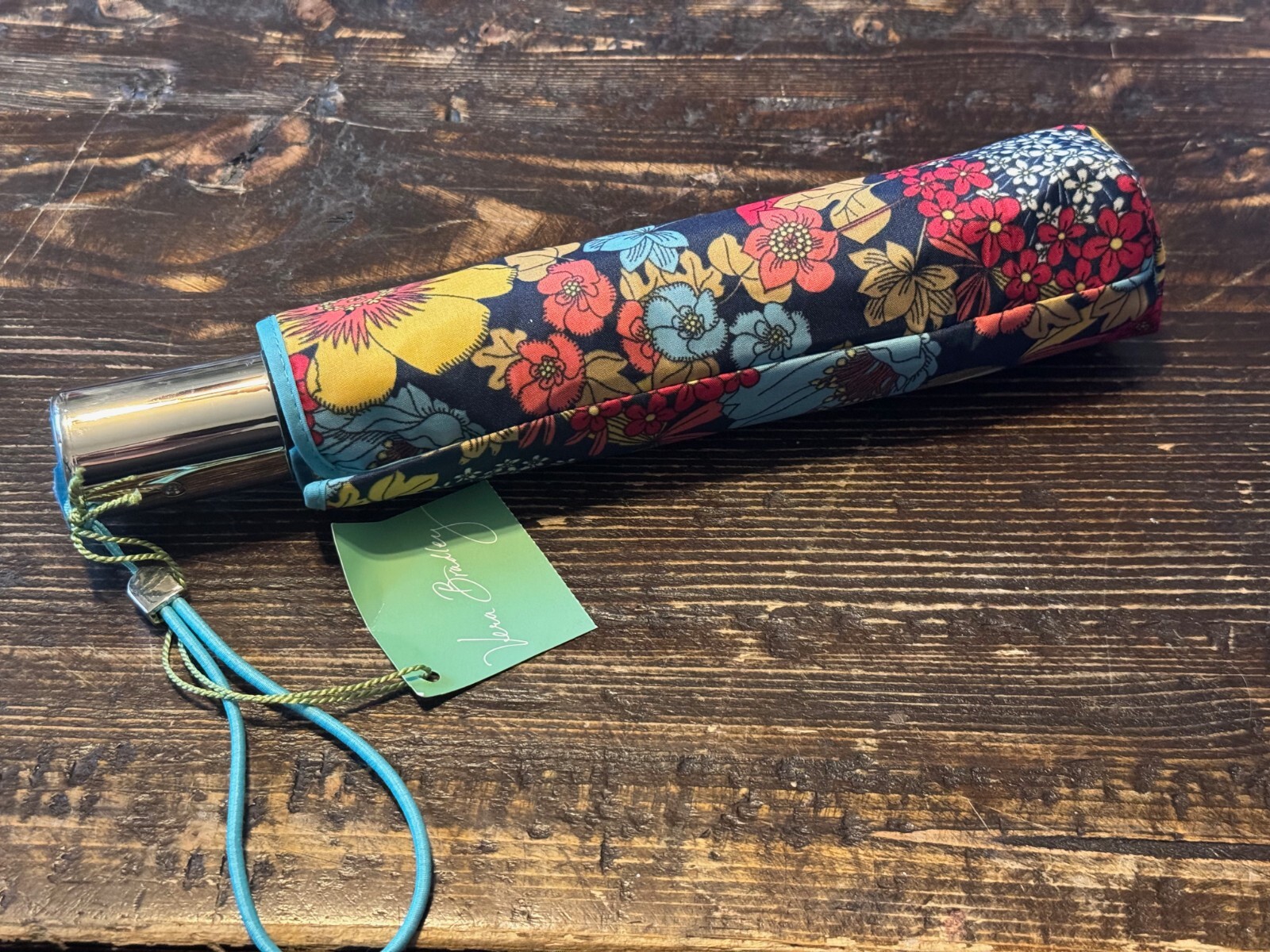 RETIRED Happy Snails Vera Bradley Multicolor Automatic Open & Close Umbrella